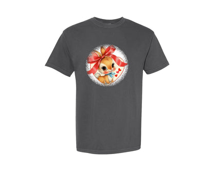 brand:Comfort Colors|color:Pepper|Vintage Valentine Round Tshirt 22 Graphic T-Shirt