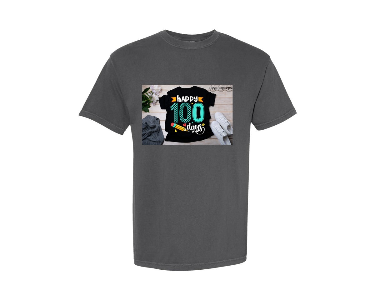 brand:Comfort Colors|color:Pepper|100 Days Of School Shirt 10 Graphic T-Shirt