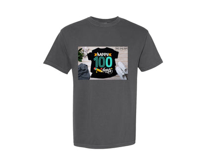 brand:Comfort Colors|color:Pepper|100 Days Of School Shirt 10 Graphic T-Shirt