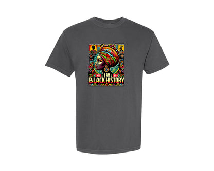 brand:Comfort Colors|color:Pepper|I Am Black History African American Graphic T-Shirt