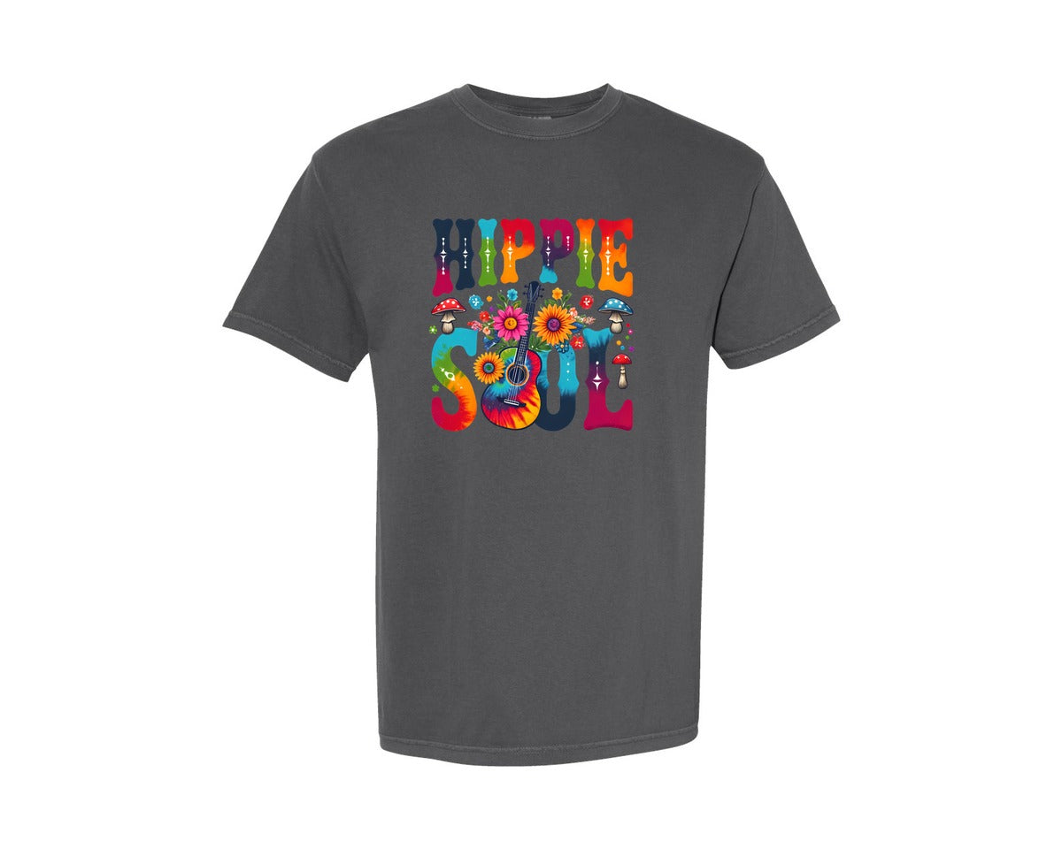 brand:Comfort Colors|color:Pepper|Hippie Soul Hippie Graphic T-Shirt
