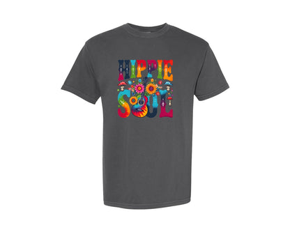 brand:Comfort Colors|color:Pepper|Hippie Soul Hippie Graphic T-Shirt