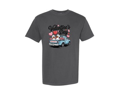 brand:Comfort Colors|color:Pepper|Happy Valentines Goose Pngvalentine Day Graphic T-Shirt