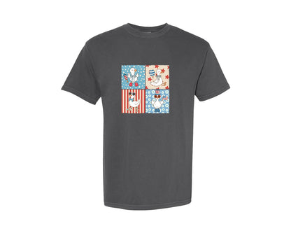 brand:Comfort Colors|color:Pepper|4Th Of July Goose Patriotic Graphic T-Shirt