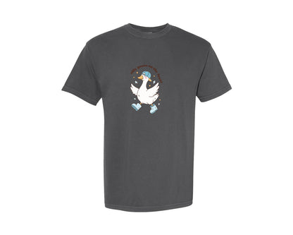 brand:Comfort Colors|color:Pepper|Silly Goose On The Loose Boy Cutfile Graphic T-Shirt
