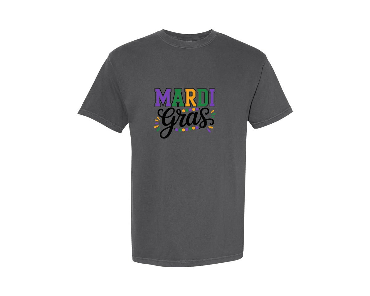 brand:Comfort Colors|color:Pepper|Mardi Gras Mardi Gras Shirt 2 Graphic T-Shirt