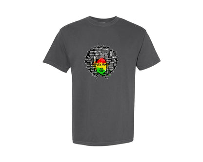 brand:Comfort Colors|color:Pepper|Black History Month Black Afro Woman Graphic T-Shirt