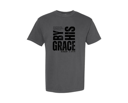 brand:Comfort Colors|color:Pepper|Saved By His Amazing Grace Svgchristian 2 Graphic T-Shirt