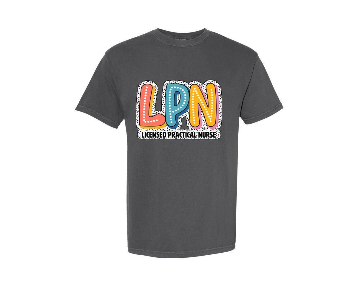brand:Comfort Colors|color:Pepper|Lpn Nurse Graphic T-Shirt