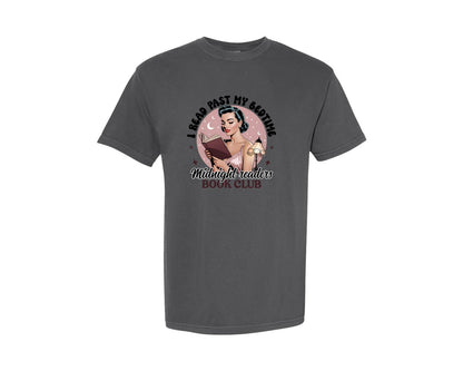 brand:Comfort Colors|color:Pepper|Late Night Reader Book Club 3 Graphic T-Shirt