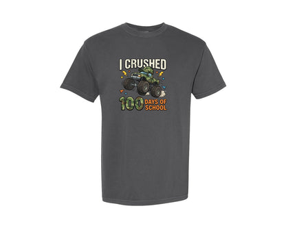 brand:Comfort Colors|color:Pepper|I Crushed 100 Days Of School 36 Graphic T-Shirt