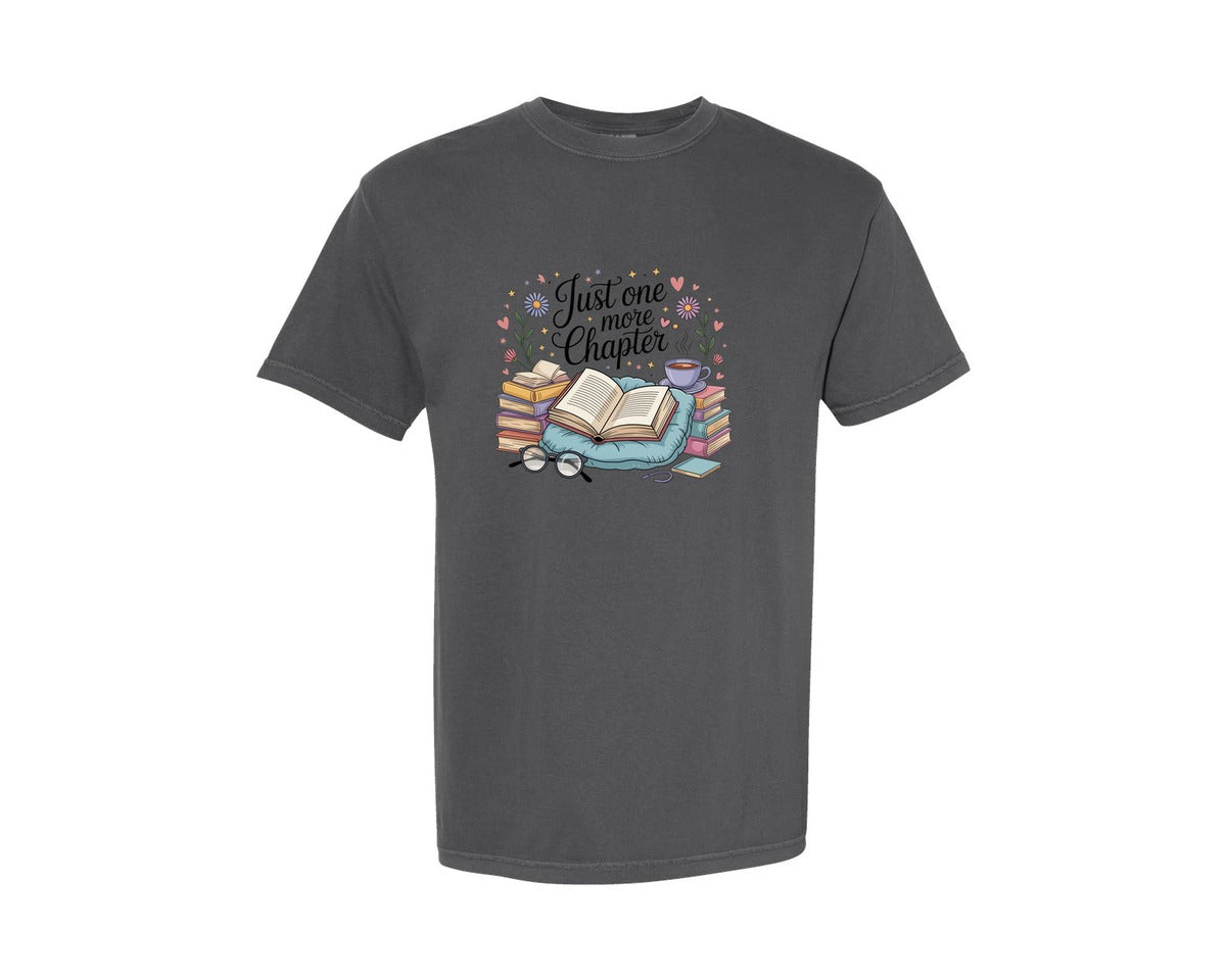 brand:Comfort Colors|color:Pepper|Book Club Books And Coffee Tee 2 Graphic T-Shirt