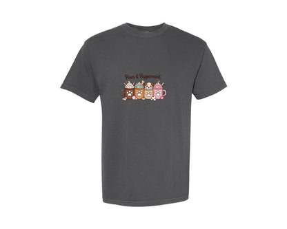 brand:Comfort Colors|color:Pepper|Dog Lover Christmas Graphic T-Shirt