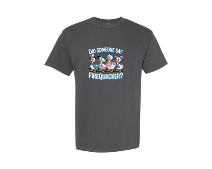 brand:Comfort Colors|color:Pepper|Patriotic Ducks Celebrate Independence Graphic T-Shirt