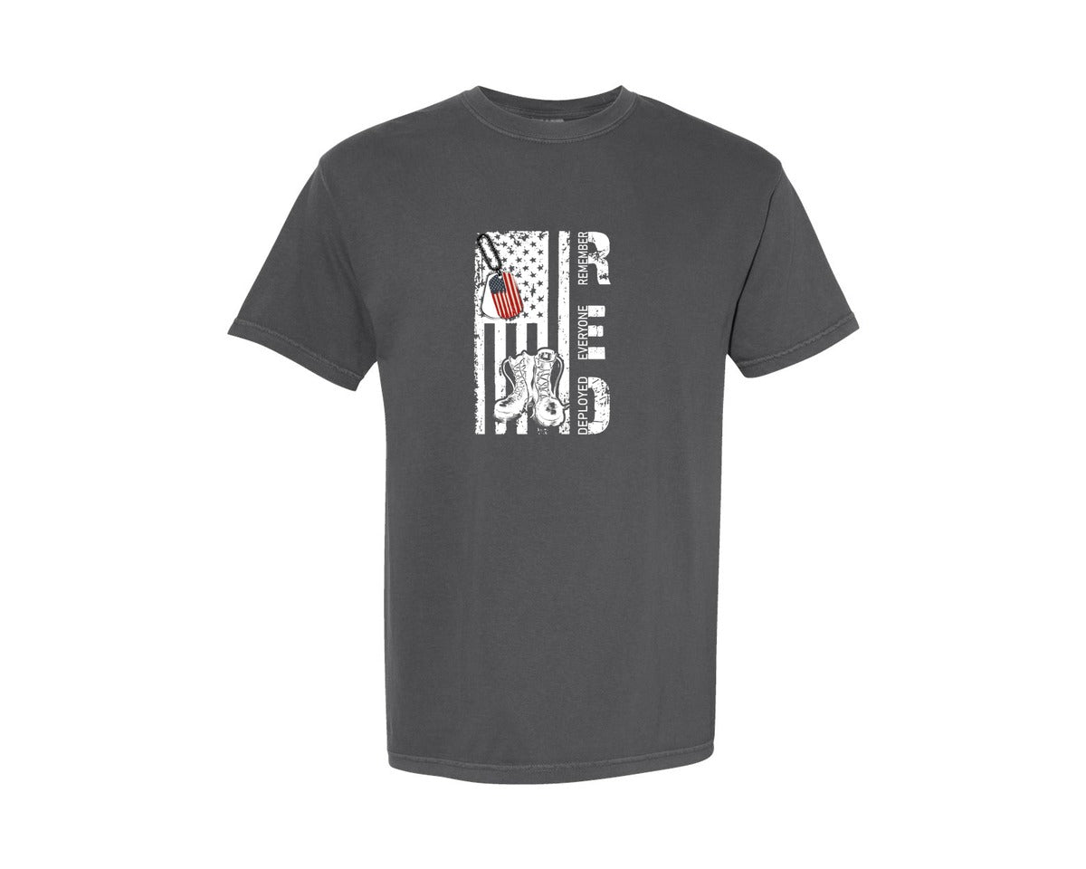 brand:Comfort Colors|color:Pepper|Remember Everyone Deployed 7 Graphic T-Shirt