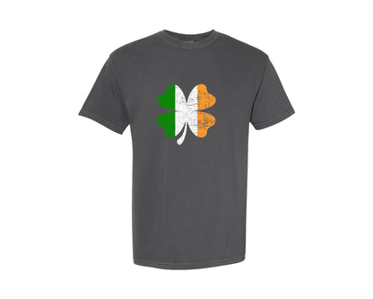 brand:Comfort Colors|color:Pepper|Irish Flag Shamrock St Patricks Design Graphic T-Shirt