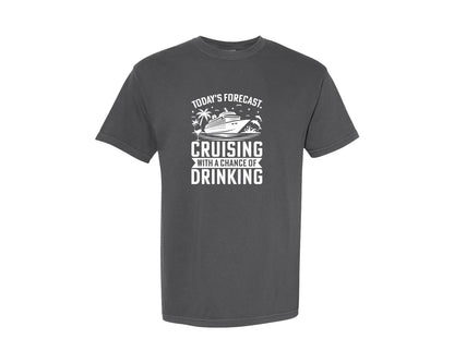 brand:Comfort Colors|color:Pepper|Funny Summer Vacation Cruising Squad Graphic T-Shirt