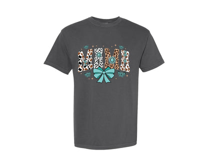 brand:Comfort Colors|color:Pepper|Western Mama Blue Coquette Graphic T-Shirt