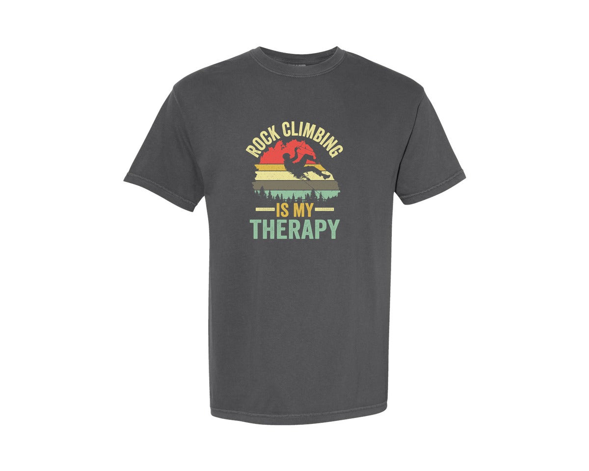 brand:Comfort Colors|color:Pepper|Rock Climbing Graphic 2 Graphic T-Shirt