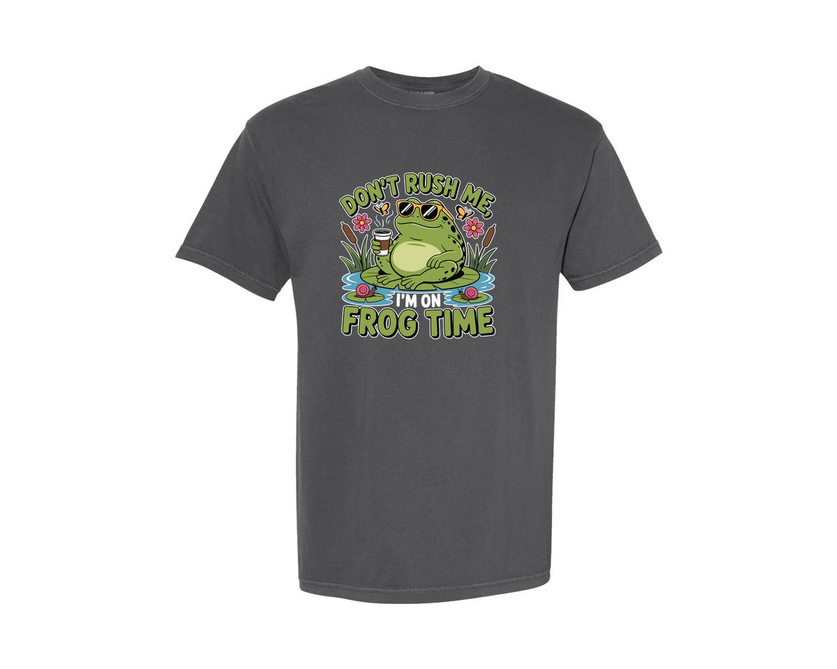brand:Comfort Colors|color:Pepper|Funny Frog 5 Graphic T-Shirt