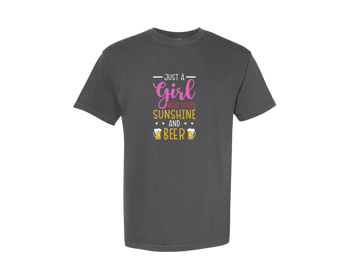 brand:Comfort Colors|color:Pepper|Beer Drinking Graphics Tshirt Design 26 Graphic T-Shirt