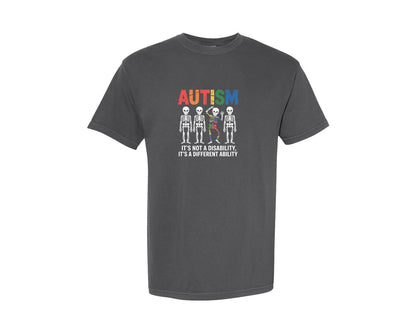 brand:Comfort Colors|color:Pepper|Autism Different Ability Graphic T-Shirt