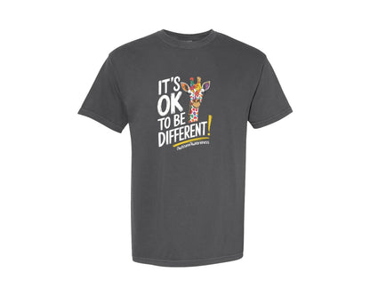 brand:Comfort Colors|color:Pepper|Its Ok To Be Different Autism Awareness 17 Graphic T-Shirt
