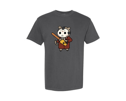 brand:Comfort Colors|color:Pepper|Horror Cat Meme Funny Cat Graphic T-Shirt