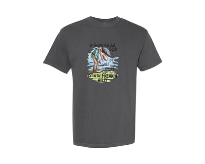 brand:Comfort Colors|color:Pepper|Funny Golf Get In The Hole Graphic T-Shirt