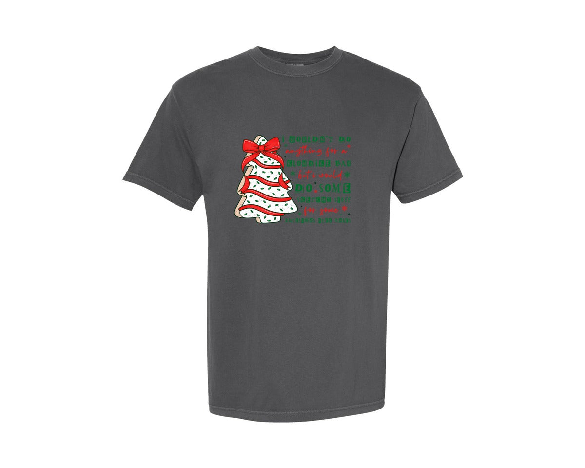 brand:Comfort Colors|color:Pepper|Christmas Tree Cake Coquette 3 Graphic T-Shirt