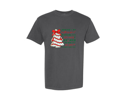 brand:Comfort Colors|color:Pepper|Christmas Tree Cake Coquette 3 Graphic T-Shirt