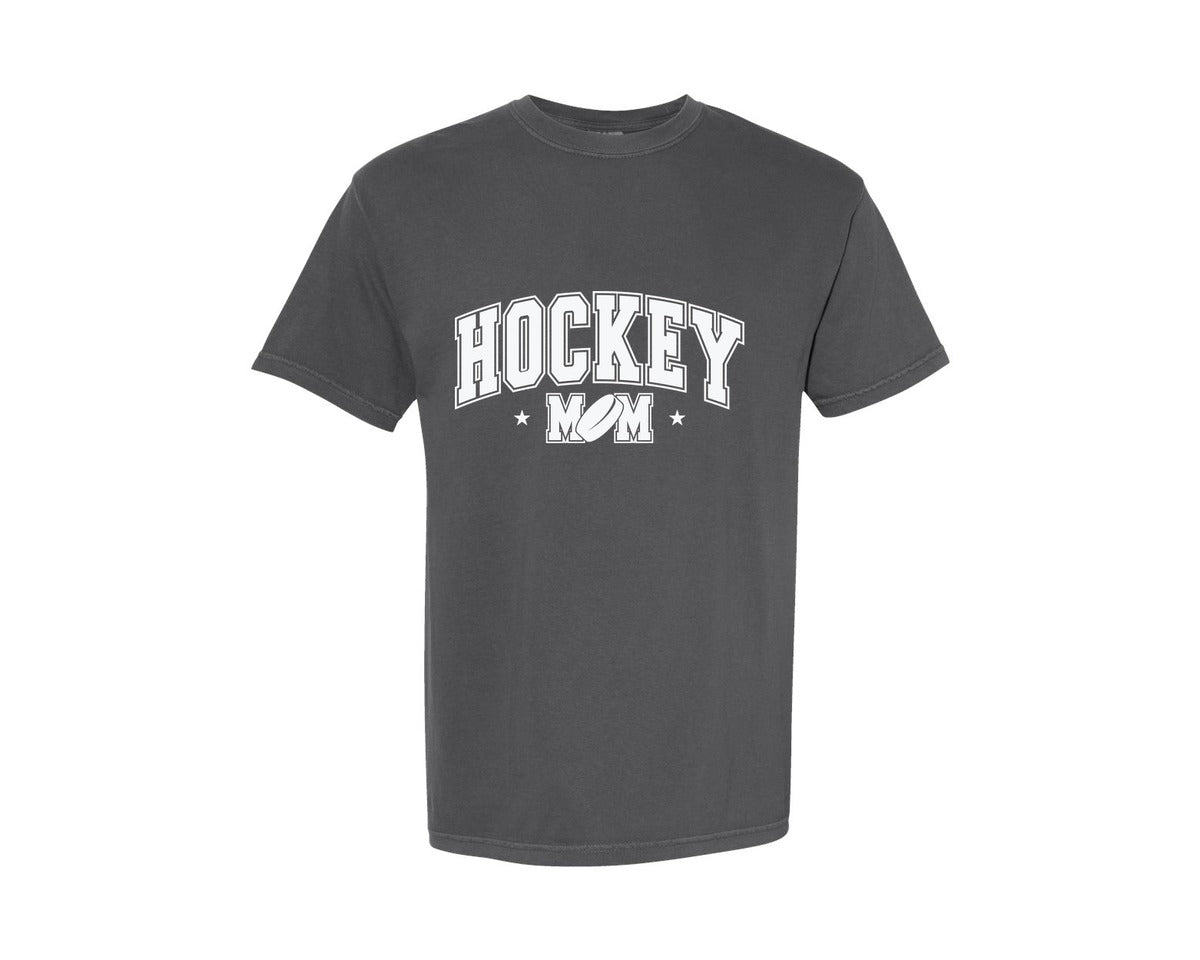 brand:Comfort Colors|color:Pepper|Hockey Mom Hockey Mama Sports 2 Graphic T-Shirt