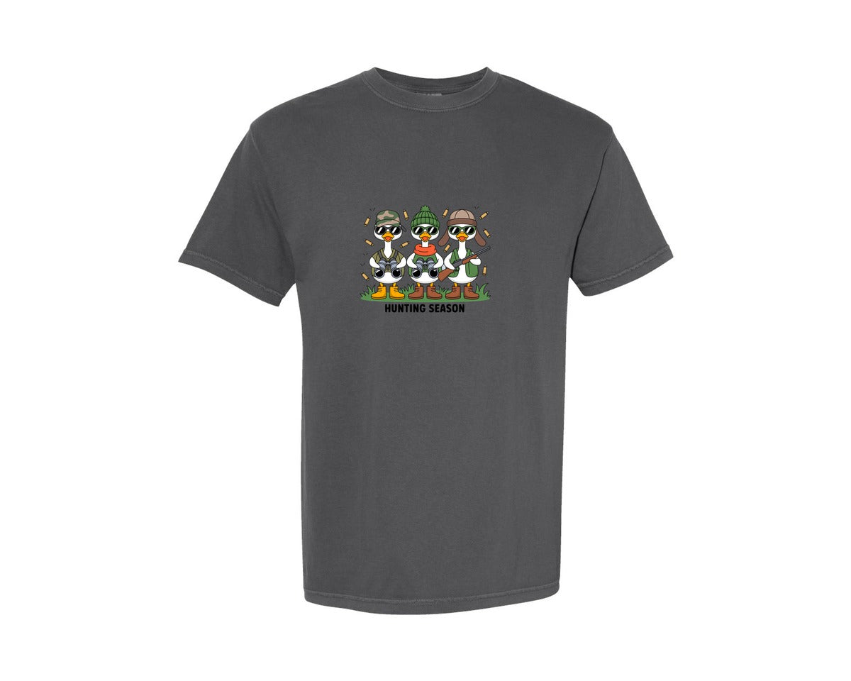 brand:Comfort Colors|color:Pepper|Camo Duck Hunter Graphic T-Shirt