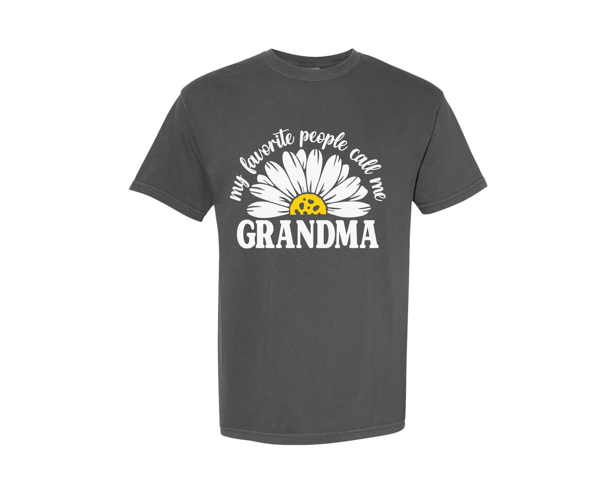 brand:Comfort Colors|color:Pepper|My Favorite People Call Me Grandma Quote 2 Graphic T-Shirt