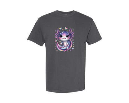 brand:Comfort Colors|color:Pepper|Axolotl Shirt Graphic T-Shirt