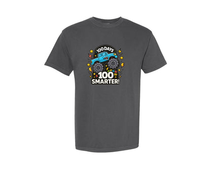 brand:Comfort Colors|color:Pepper|100 Days 100 Smarter Shirt Design Graphic T-Shirt