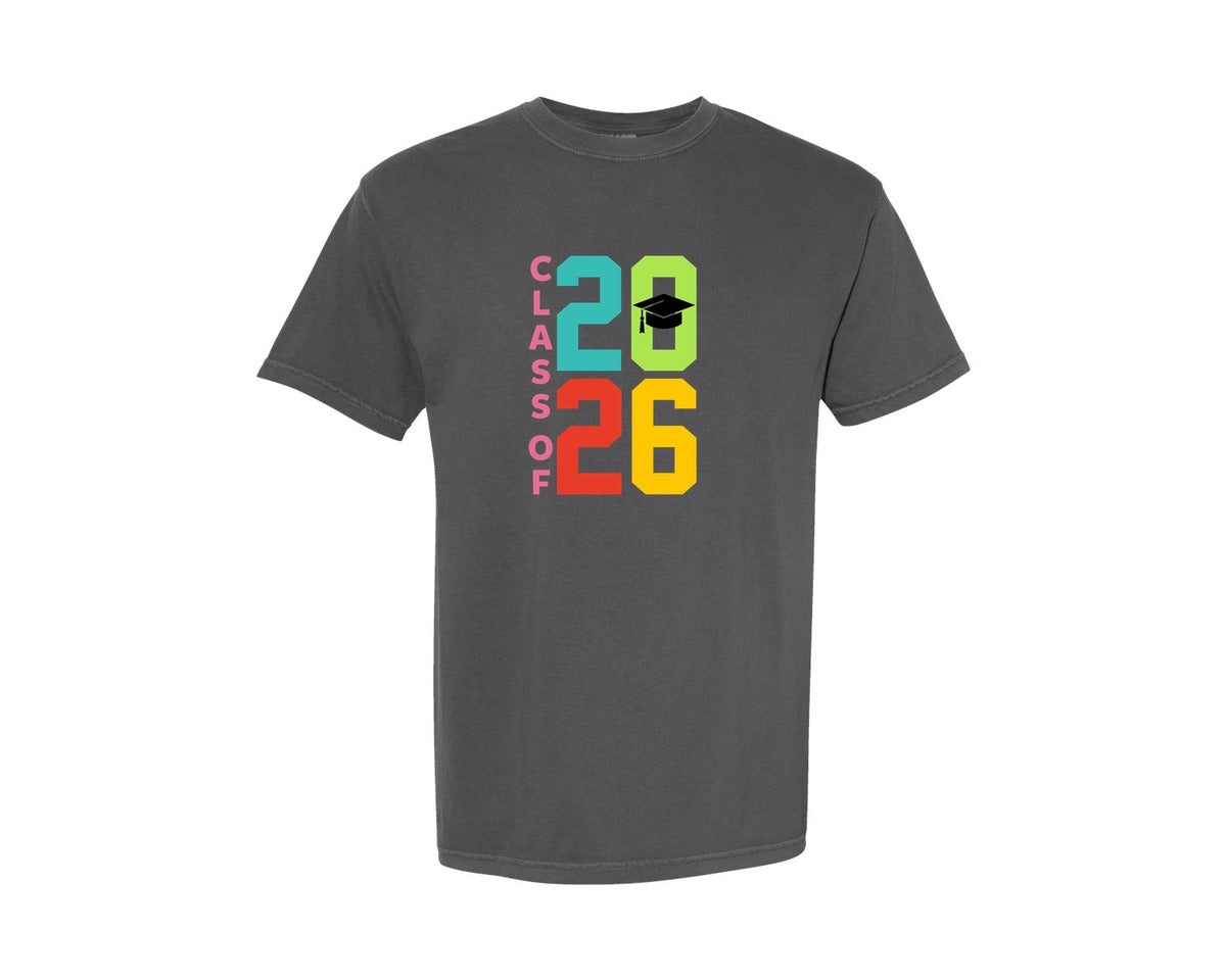 brand:Comfort Colors|color:Pepper|Class Of 2026 T Shirt Graphic T-Shirt