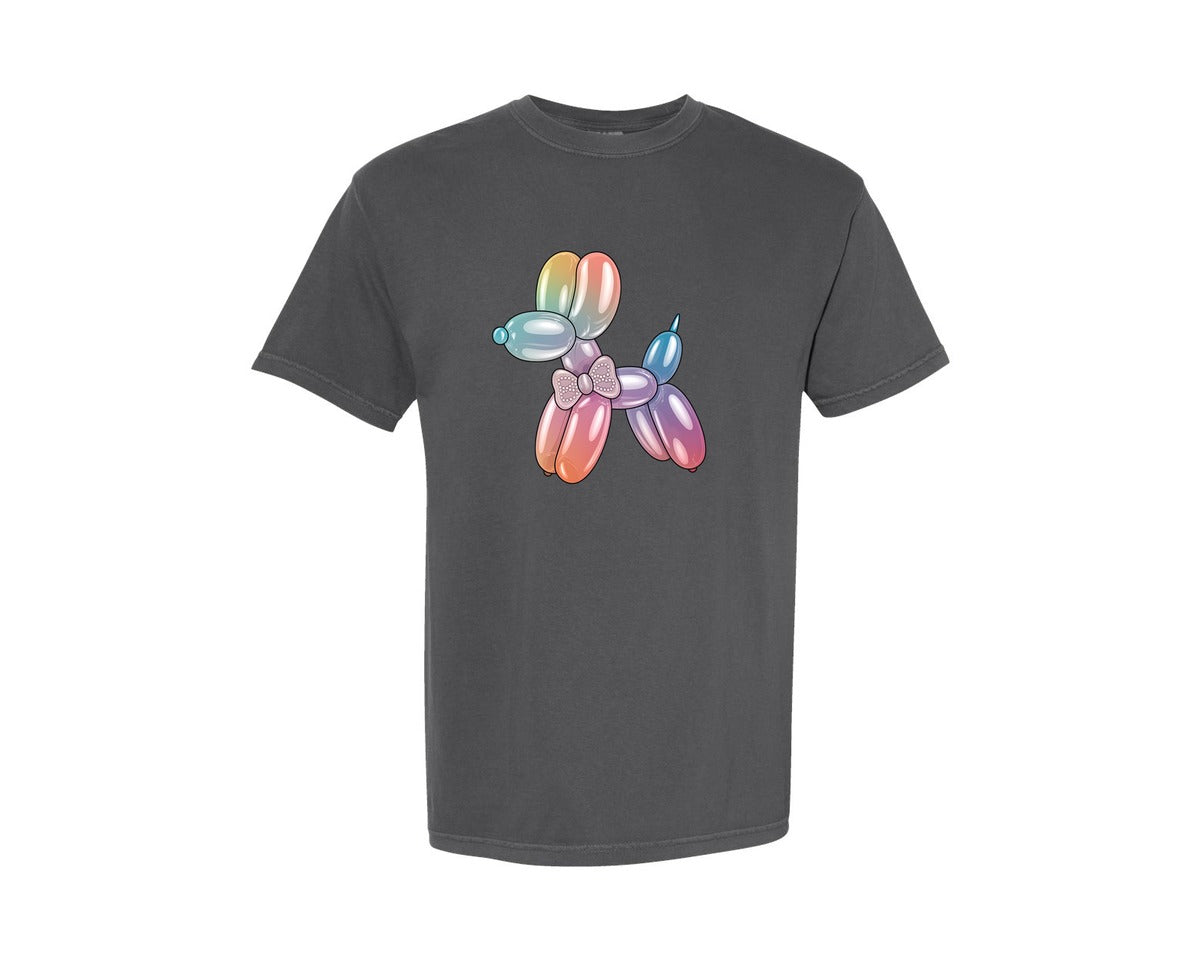 brand:Comfort Colors|color:Pepper|Glam Balloon Dog 4 Graphic T-Shirt