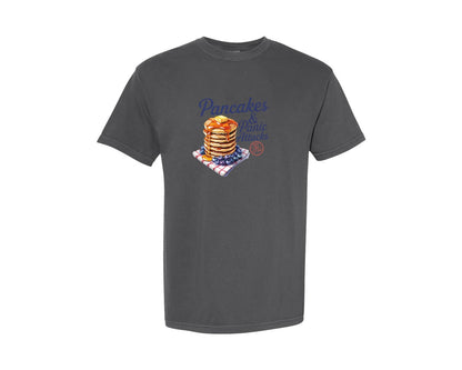 brand:Comfort Colors|color:Pepper|Pancakes And Panic Attacks Anxiety Graphic T-Shirt
