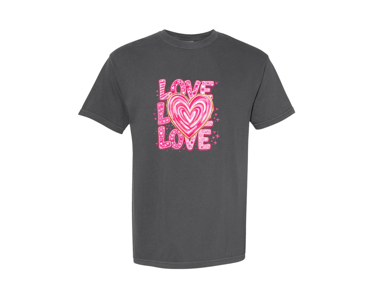 brand:Comfort Colors|color:Pepper|Cute Valentine Design Graphic T-Shirt