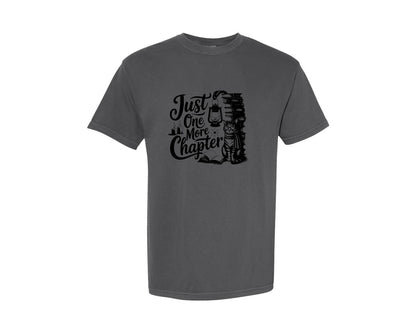 brand:Comfort Colors|color:Pepper|Just One More Chapter T Shirt Design Graphic T-Shirt