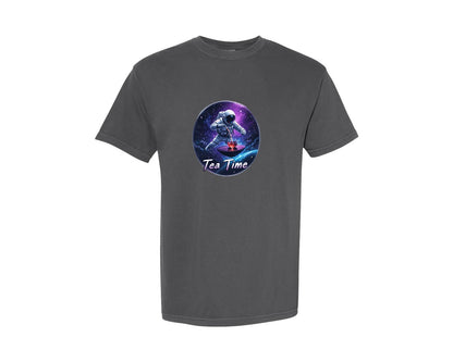 brand:Comfort Colors|color:Pepper|Astronaut Tea Time In Space T Shirt Graphic T-Shirt