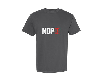 brand:Comfort Colors|color:Pepper|No Kings Sign Nope Crown 2 Graphic T-Shirt