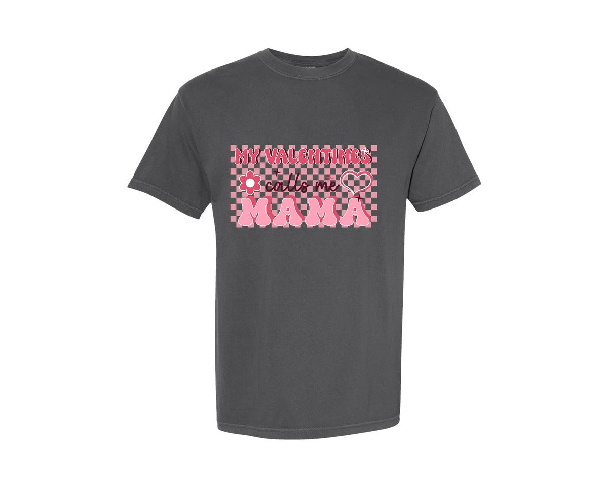 brand:Comfort Colors|color:Pepper|Valentine Tshirt Design Valentine Mama Graphic T-Shirt