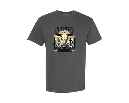 brand:Comfort Colors|color:Pepper|Wild West Western Country Graphic T-Shirt