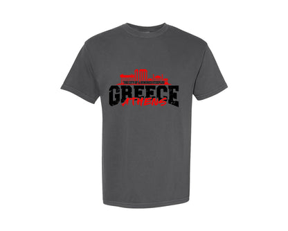 brand:Comfort Colors|color:Pepper|Distressed Athens Greece Shirt Graphic T-Shirt