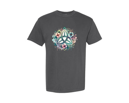 brand:Comfort Colors|color:Pepper|St Patricks Celtic Triquetra Graphic T-Shirt