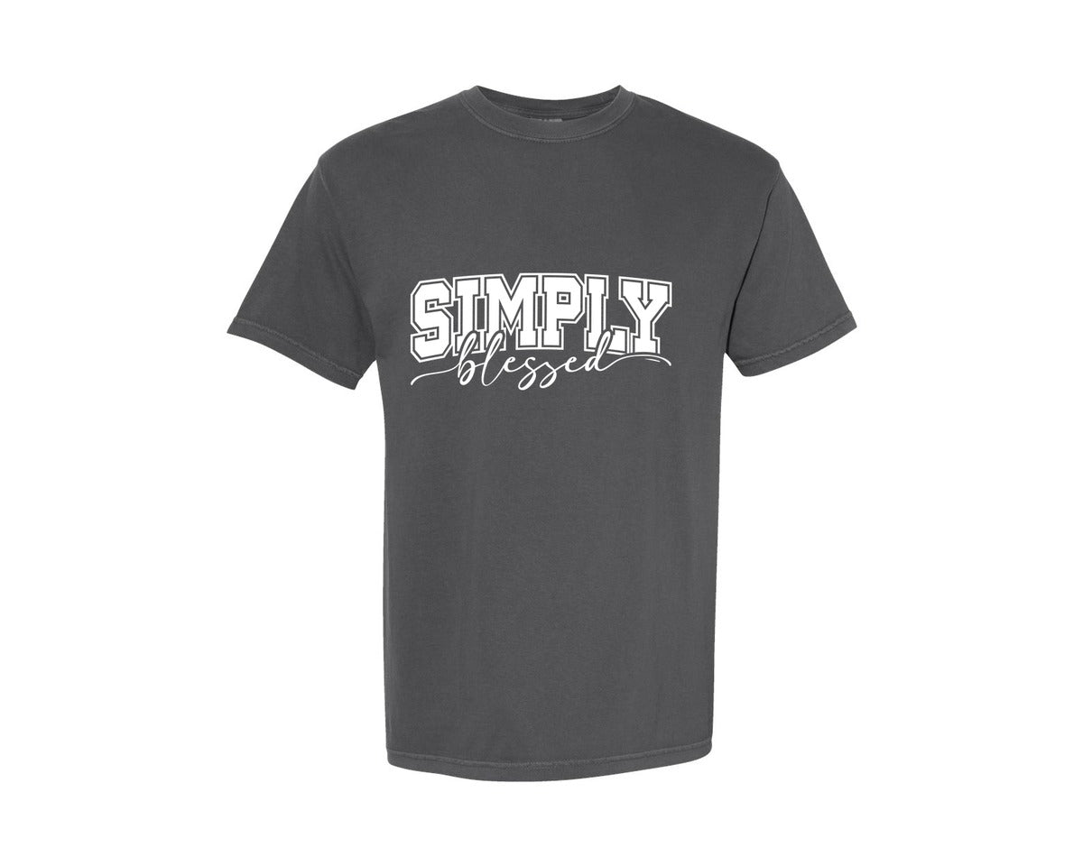 brand:Comfort Colors|color:Pepper|Simply Blessed 5 Graphic T-Shirt