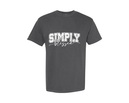 brand:Comfort Colors|color:Pepper|Simply Blessed 5 Graphic T-Shirt