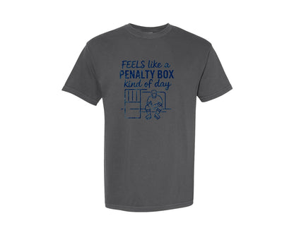 brand:Comfort Colors|color:Pepper|Hockey Penalty Box Funny Sports Graphic T-Shirt